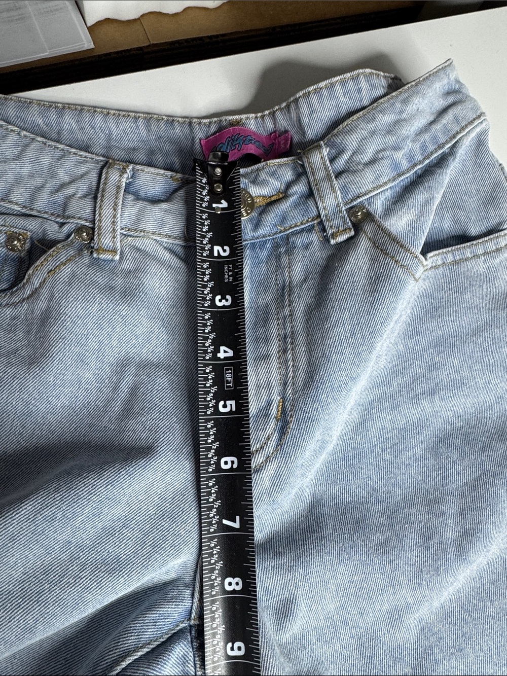 Edikted Light Wash Wide Leg Jeans | Y2K Baggy Denim | Size XS - Picture 9 of 11